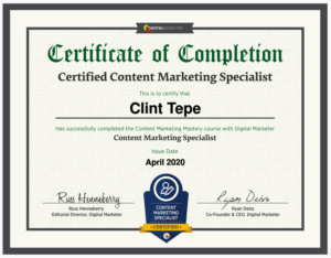 Content Marketing Certification