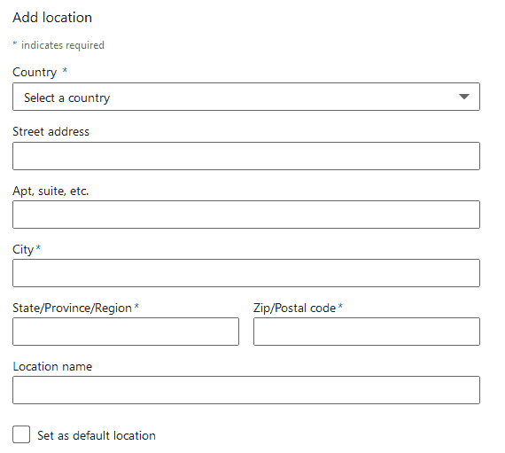 linkedIn company location requirements