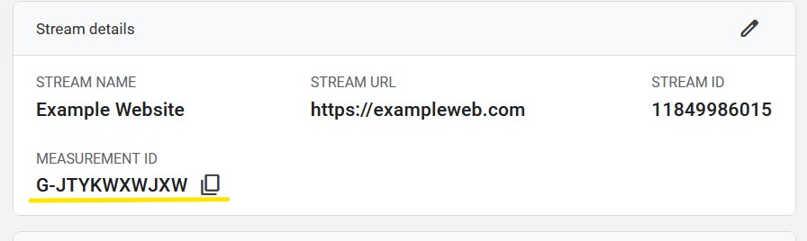 Google Analytcis - Measurement ID